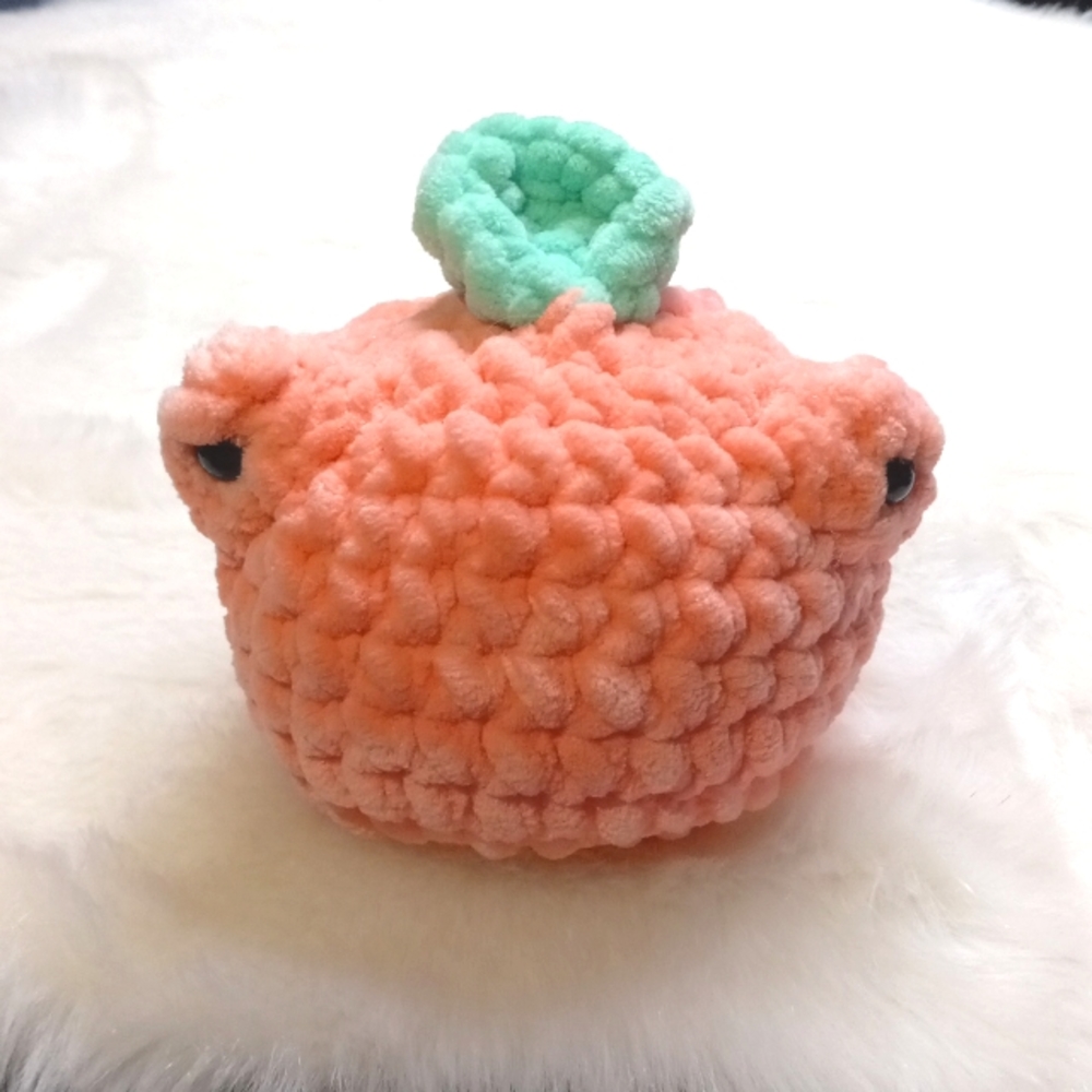 🆕 Peach 🍑 Frog 🐸 Handmade Crochet Plushie
